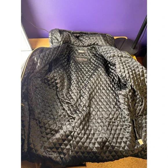 Wilsons Leather Women’s M Hooded Coat Thinsulate Insulated Black Jacket - Picture 3 of 8